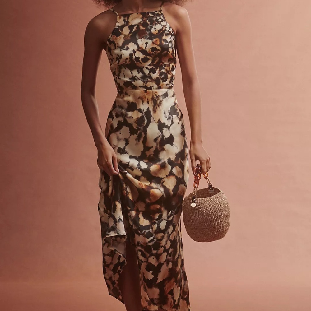 Conditions Apply High-Neck Midi Slip Dress